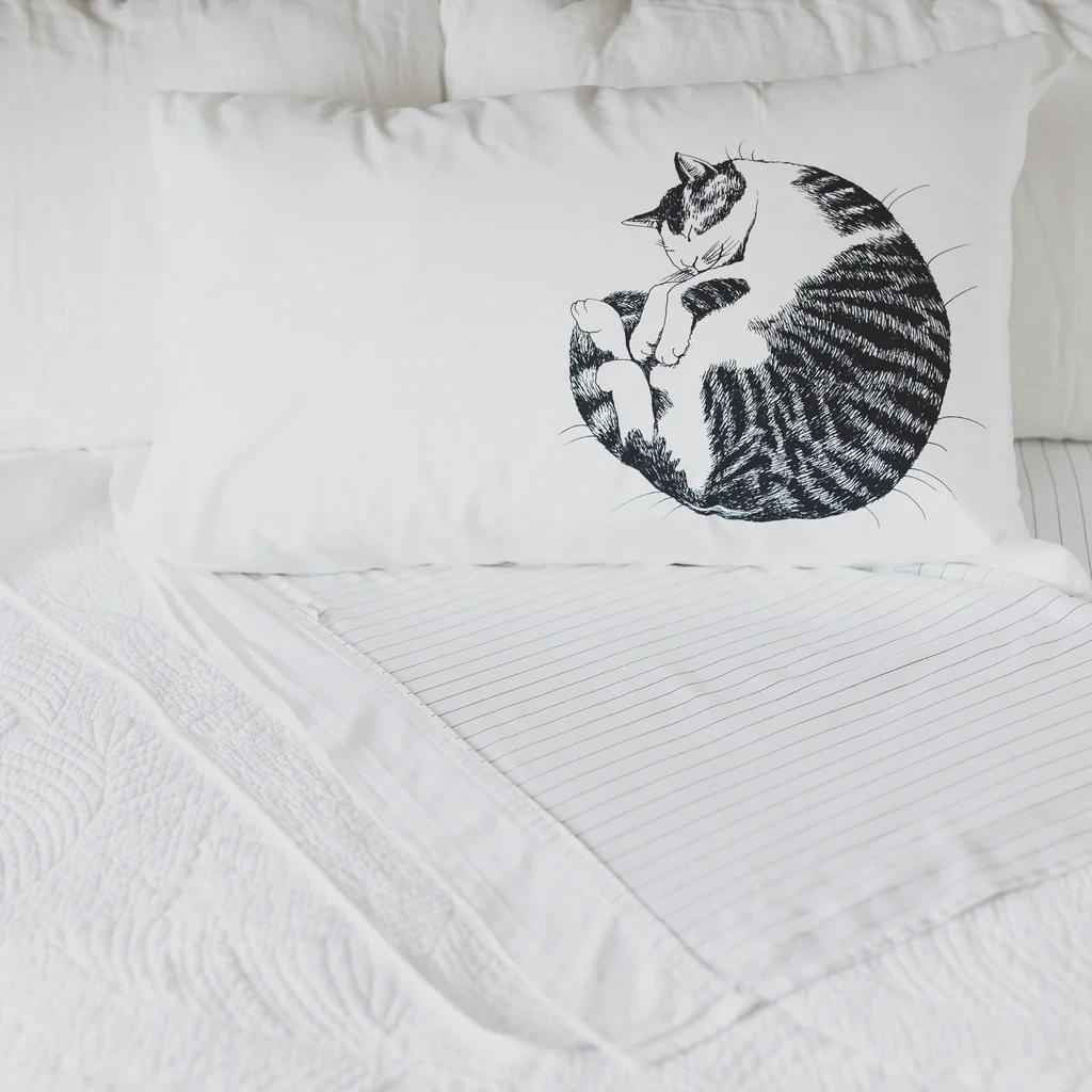 Natty | Wellington | Handprinted Pillowcases - milk + honey