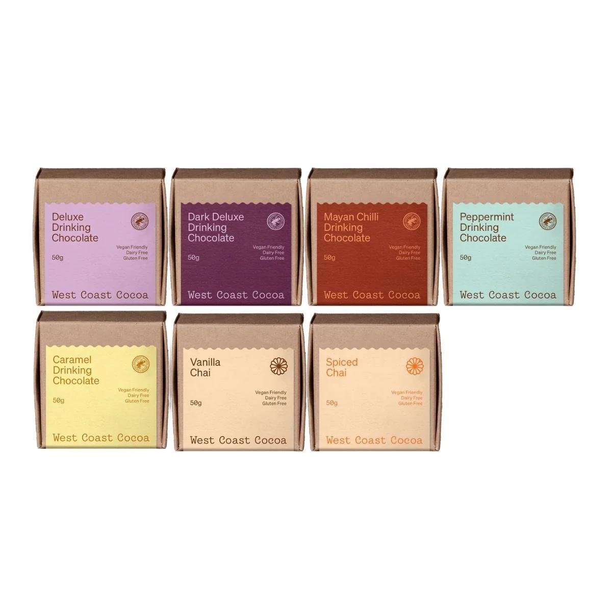 West Coast Cocoa | Taranaki | Hot Chocolate Varieties - milk + honey