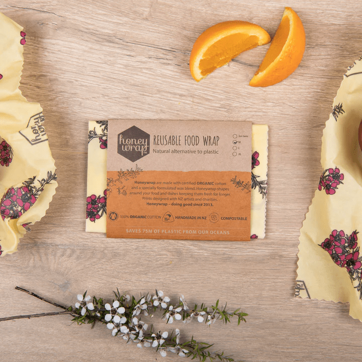 Honeywrap | Single Reusable Beeswax Food Cover - milk + honey