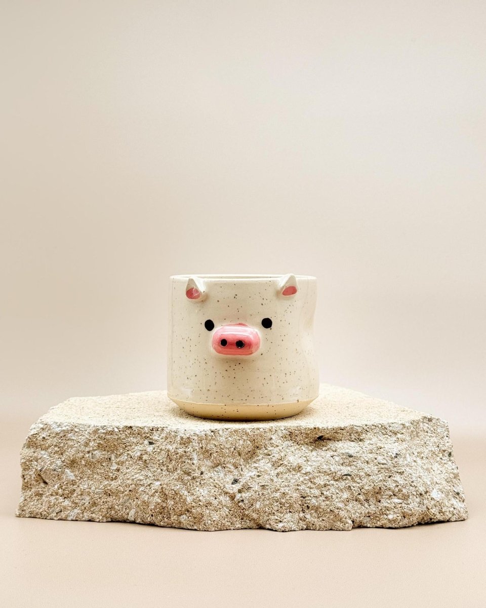 Elamef Creations | Ceramic Animal Cups - milk + honey