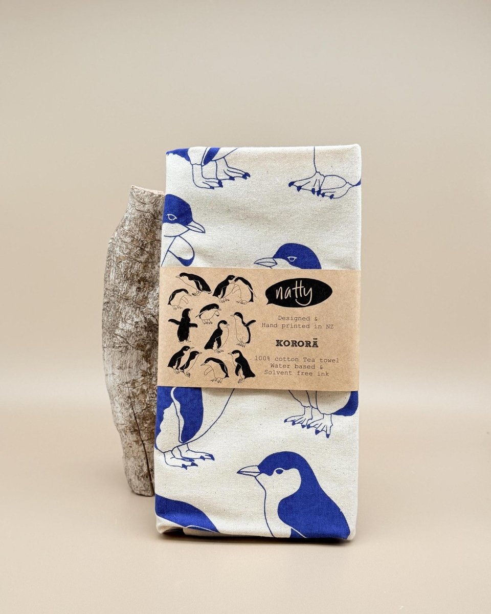 Natty | Wellington | Handprinted Tea towels - milk + honey