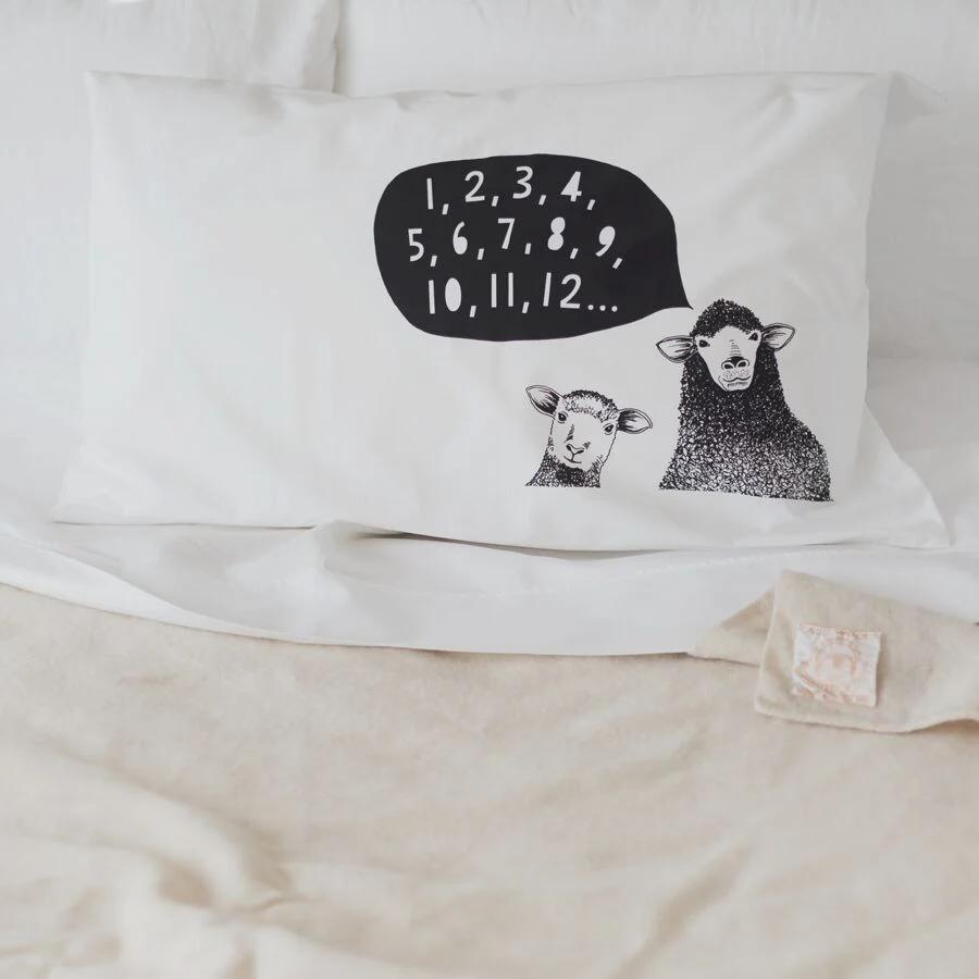 Natty | Wellington | Handprinted Pillowcases - milk + honey