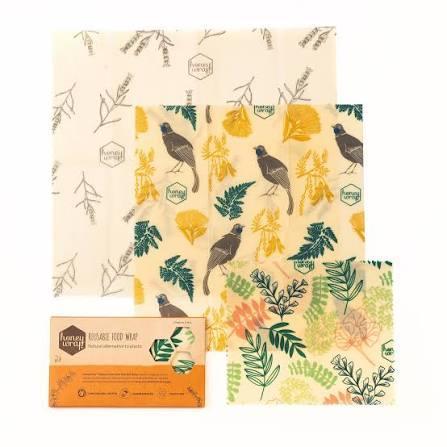 Honeywrap | Waikato | Reusable Beeswax Food Cover Packs - milk + honey