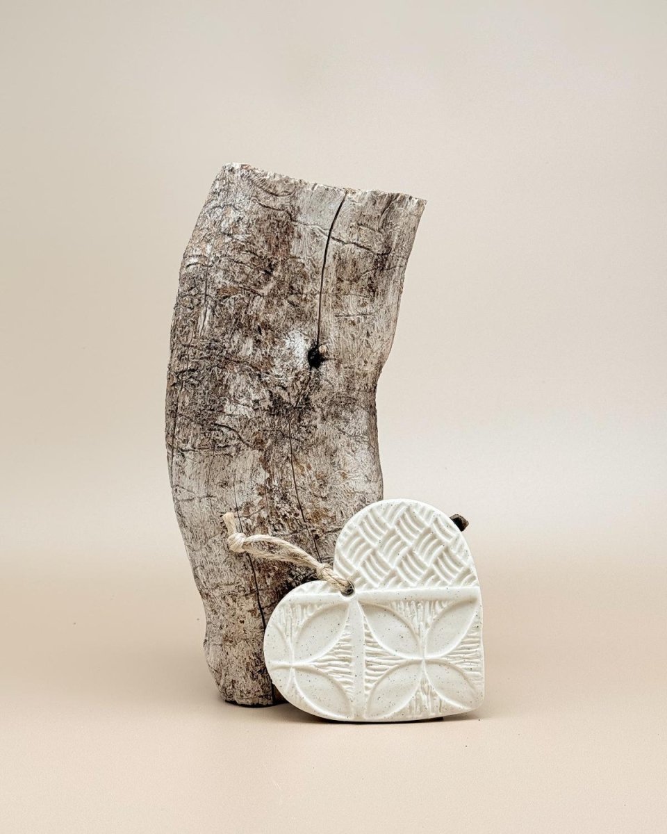 Art by Design | Ceramic Porcelain Lace Heart - milk + honey