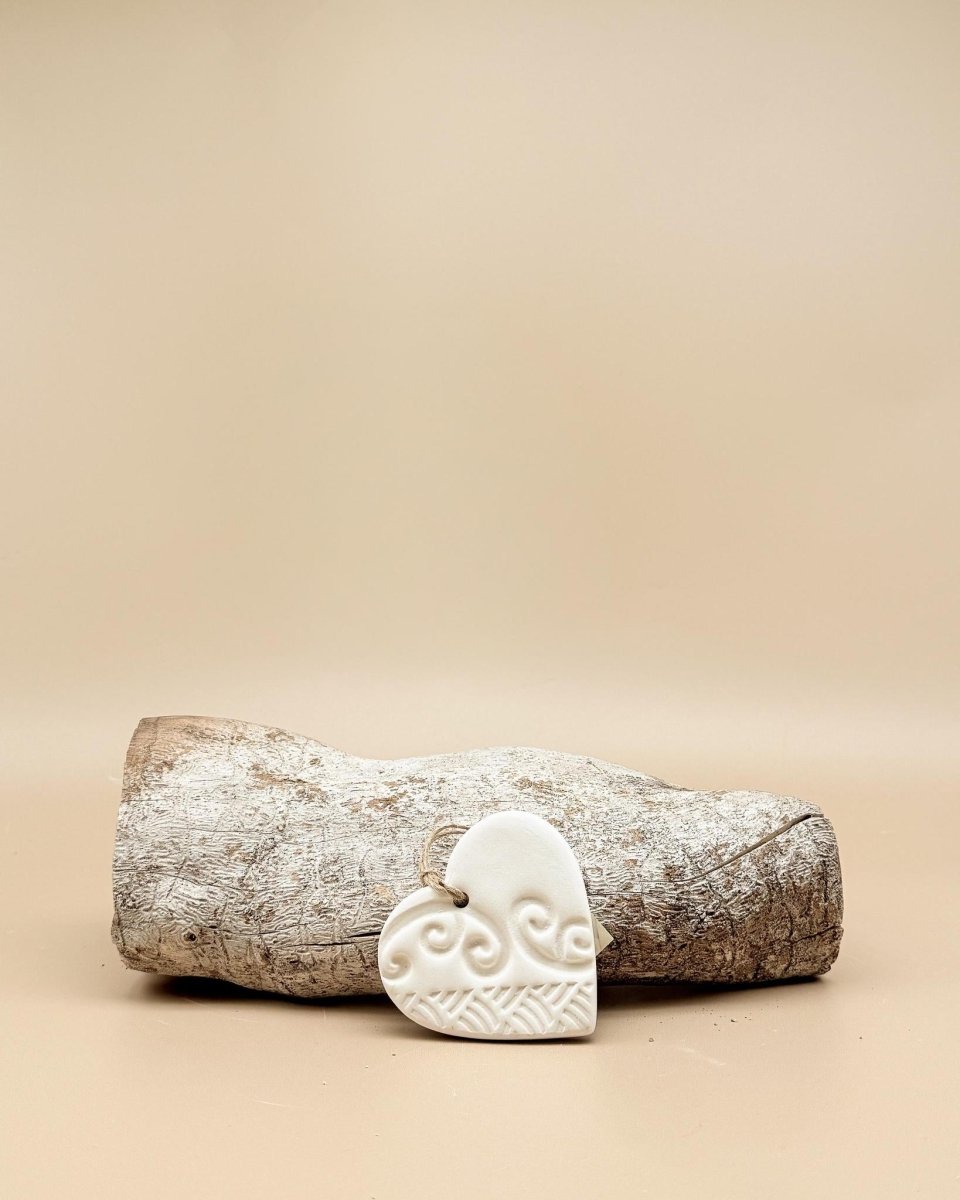 Art by Design | Ceramic Porcelain Lace Heart - milk + honey
