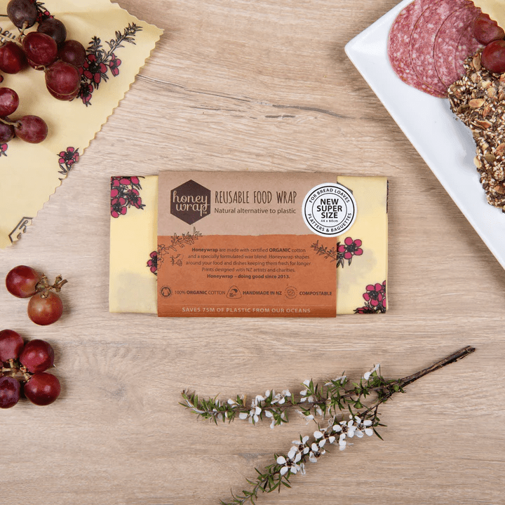 Honeywrap | Single Reusable Beeswax Food Cover - milk + honey