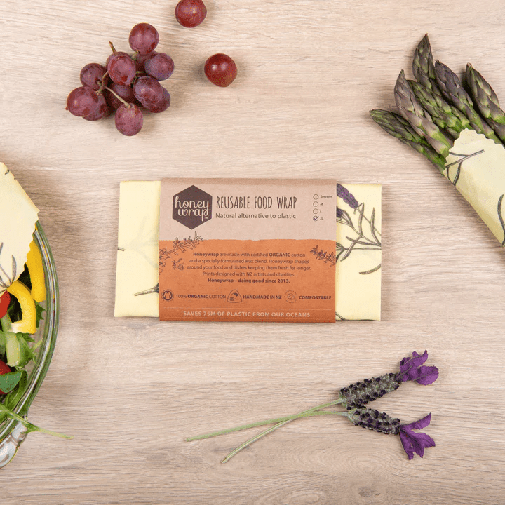 Honeywrap | Single Reusable Beeswax Food Cover - milk + honey