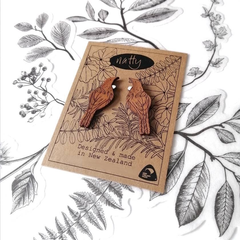Natty | Wellington | Native Bird Earrings - milk + honey