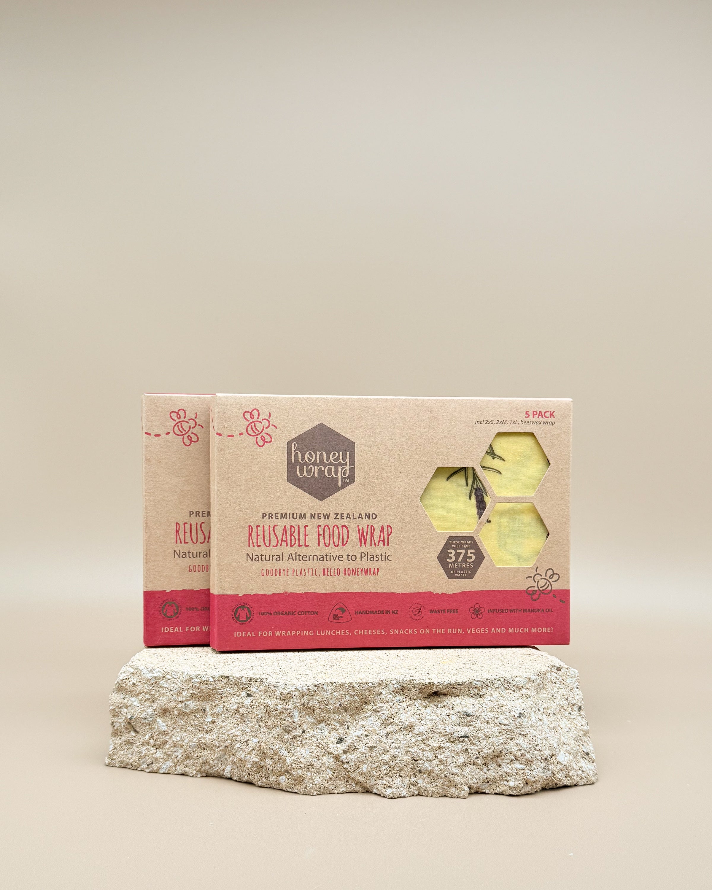 Five pack of honeywrap