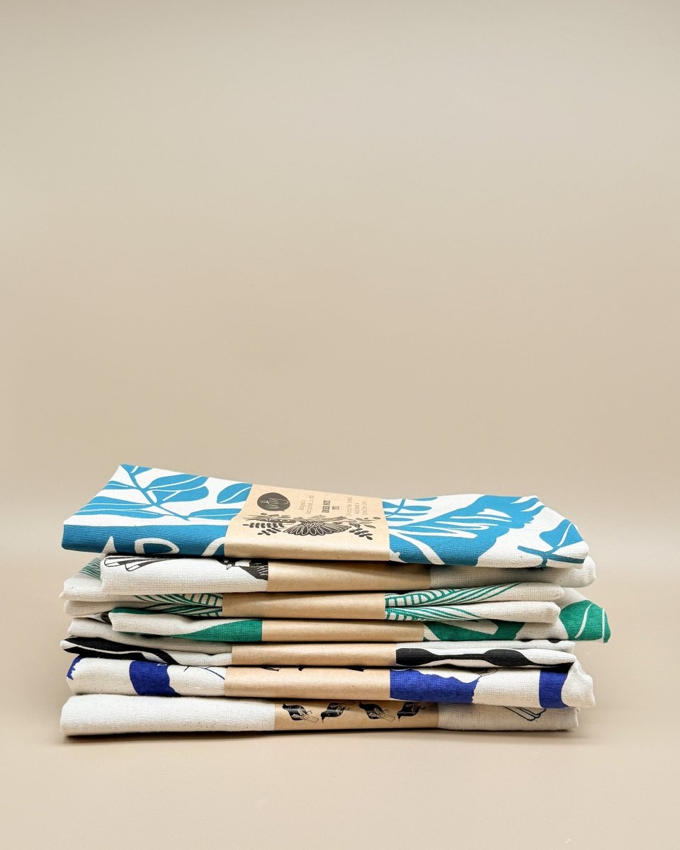 Natty | Handprinted Tea towels - milk + honey