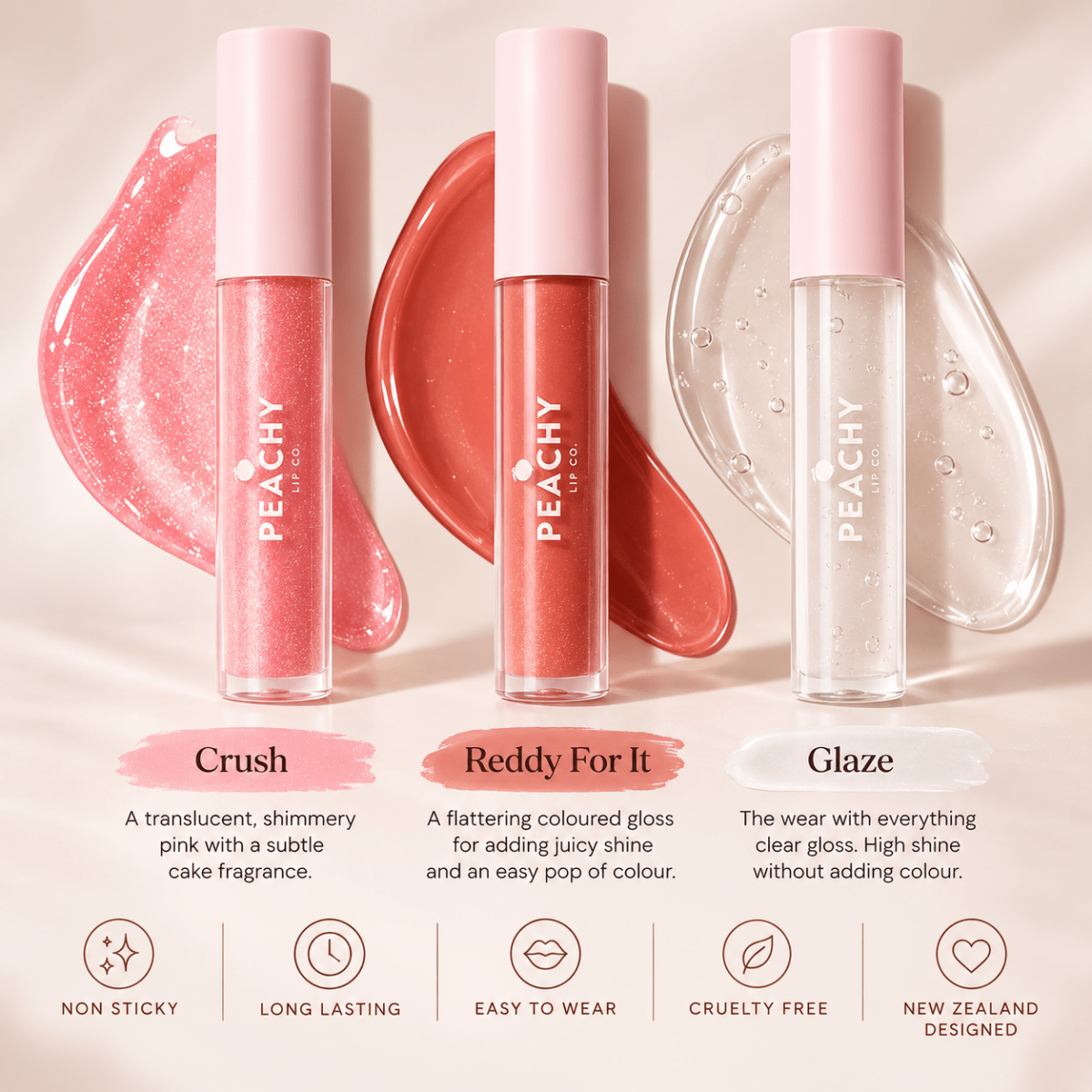 Peachy Lip Co | Bay of Plenty | Lip Gloss - milk + honey