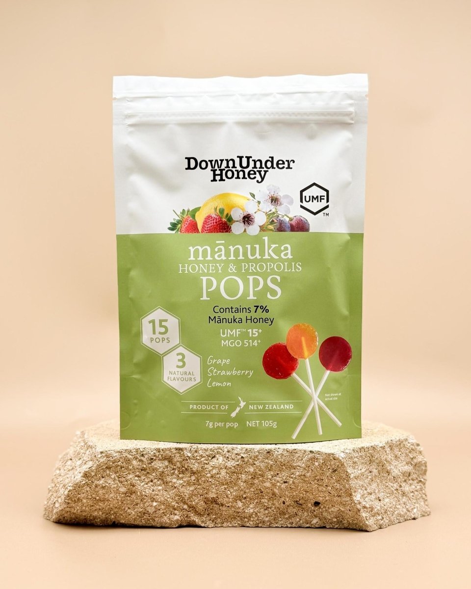 Down Under Honey | Manuka Honey & Propolis Pops - milk + honey