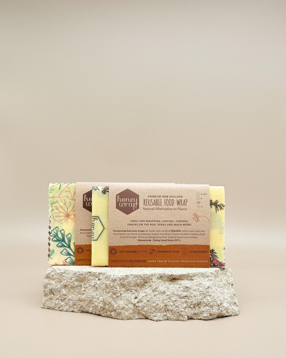 Honeywrap | Single Reusable Beeswax Food Cover - milk + honey
